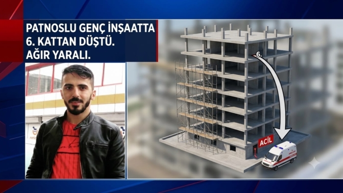 Ankara’nın Kızılcahamam ilçesinde yapımı devam eden TOKİ konutları inşaatında meydana gelen iş kazasında, Ağrı’nın Patnos ilçesi nüfusuna kayıtlı Yoldaş Yavuz ağır yaralandı.